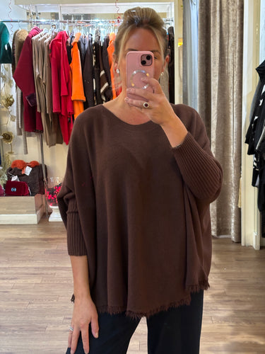 The Fringe Knit Brown