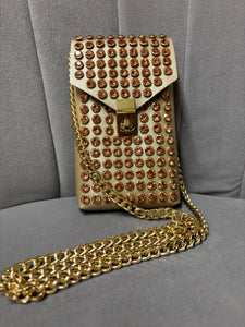 Malissa J Diamanté Phone Bag Gold