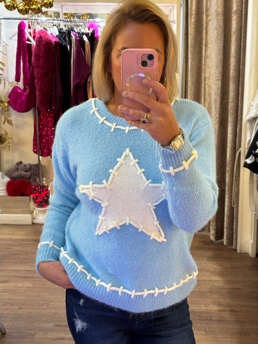 Star Knit Blue