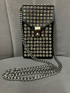 Malissa J Diamanté Phone Bag Black