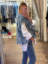 Load image into Gallery viewer, Denim Fringe Gilet