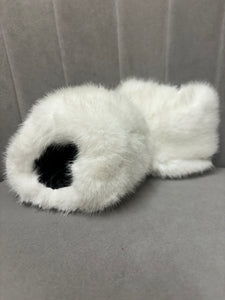 Faux Fur Cuffs White