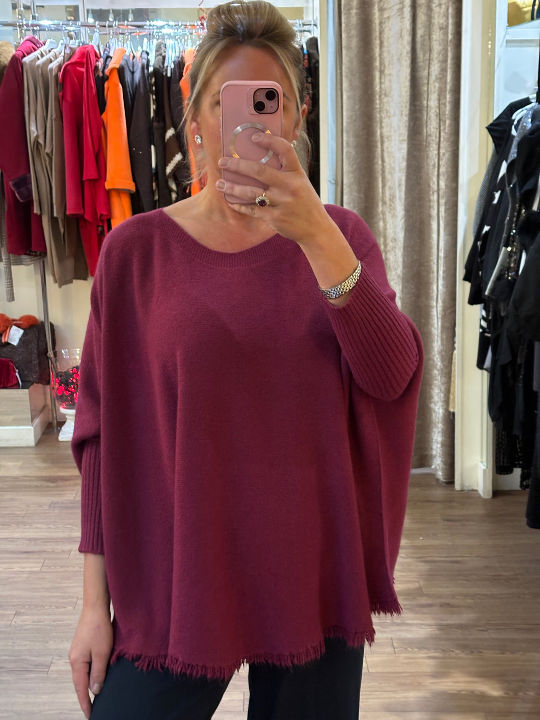 The Fringe Knit Wine