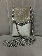 Load image into Gallery viewer, Malissa J Silver Sparkle Phone Bag