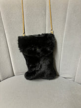 Load image into Gallery viewer, Malissa J Faux Fur Bag Black 20051