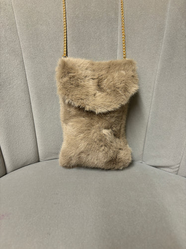 Malissa J Faux Fur Bag Taupe 20051